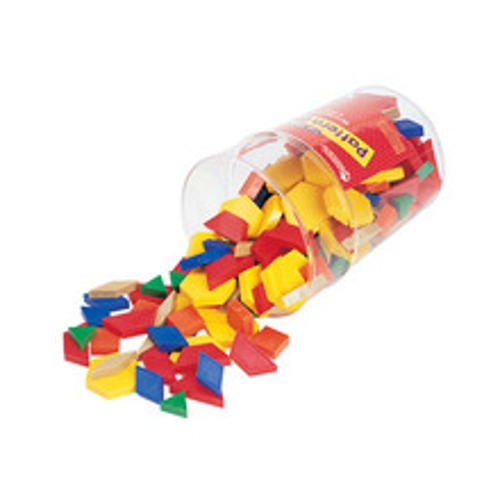 모양조각 - 패턴블록 플라스틱(250개, 1cm)