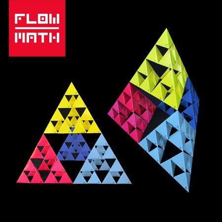 [플로우수학교구] 시어핀스키 피라미드 만들기 3단계(72장) - 4인용